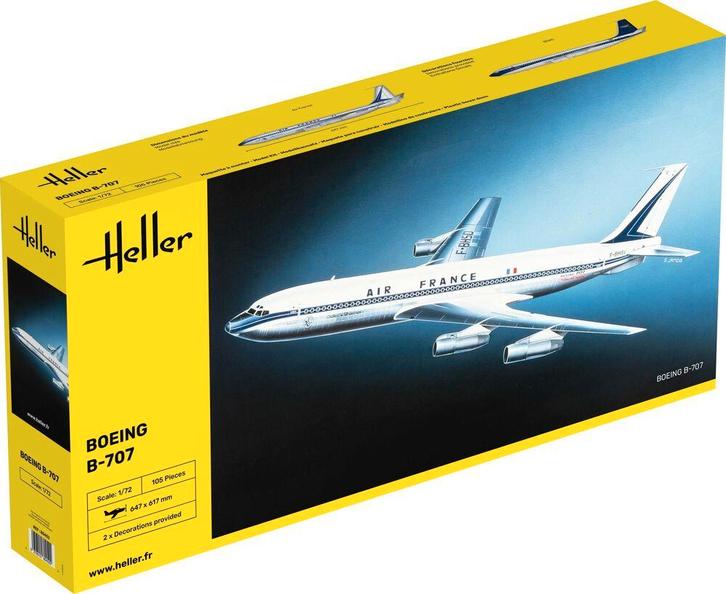 Heller 80452 B-707 AF Bouwpakket Schaal 1:72, Hobby en Vrije tijd, Modelbouw | Vliegtuigen en Helikopters, Nieuw, Overige merken