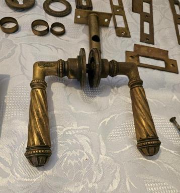 Antiek Deurklink - 1920-1930 - lot antiek deurbeslag beschikbaar voor biedingen
