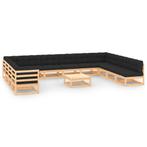vidaXL 13-delige Loungeset met antracietkleurige kussens, Tuin en Terras, Verzenden, Nieuw, Loungeset