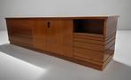 Credenza - Walnoot - Mobiele bar / lage dressoir van massief