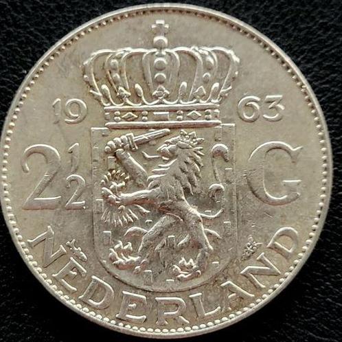 Nederlandse zilveren Juliana Rijksdaalder 1963, Postzegels en Munten, Munten | Nederland, Losse munt, Zilver, Verzenden