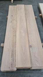 Restpartij 15,5 m2 eiken multiplank, behandeld, Doe-het-zelf en Verbouw, Hout en Planken, Ophalen, Minder dan 25 mm, Eiken, Zo goed als nieuw