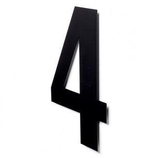 Deurbeslag | Huisnummer 4 | Intersteel | 50 cm, Doe-het-zelf en Verbouw, Hang- en Sluitwerk, Nieuw, Verzenden