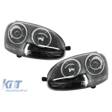 VW Golf 5 Koplampen Set GTI R32 Look Zwart beschikbaar voor biedingen