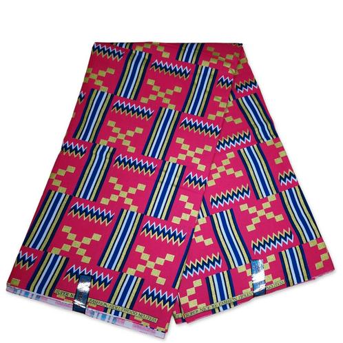 Afrikaanse stof - Exclusief versierd met glittereffecten 100, Hobby en Vrije tijd, Stoffen en Lappen, Nieuw, Ophalen of Verzenden