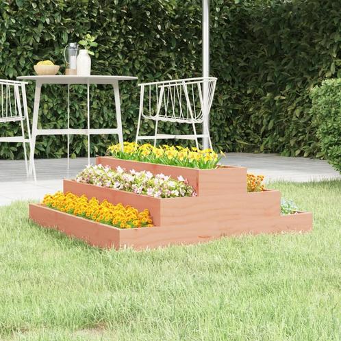 vidaXL Plantenbak 80x80x27 cm massief douglashout, Tuin en Terras, Bloembakken en Plantenbakken, 60 tot 100 cm, Nieuw, Hout, Minder dan 30 cm