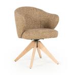 *WOONWINKEL* Eleonora Connor Natural Eetkamerstoel Met Eiken, Verzenden, Nieuw, Stof