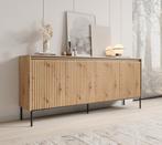 Meubella Dressoir Timoteo eiken 190 cm, Huis en Inrichting, Kasten | Dressoirs, Verzenden, 150 tot 200 cm, Nieuw, Modern