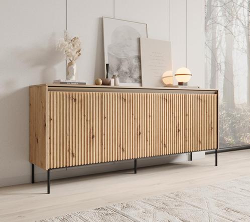Meubella Dressoir Timoteo eiken 190 cm, Huis en Inrichting, Kasten | Dressoirs, 25 tot 50 cm, Nieuw, 150 tot 200 cm, Verzenden