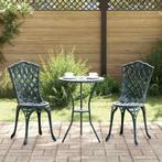 vidaXL Tuin Bistro Set 3 pcs Groen Aluminium, Verzenden, Nieuw, Aluminium