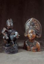 Bali man en haan en Janger-buste. - Indonesië (Zonder, Antiek en Kunst