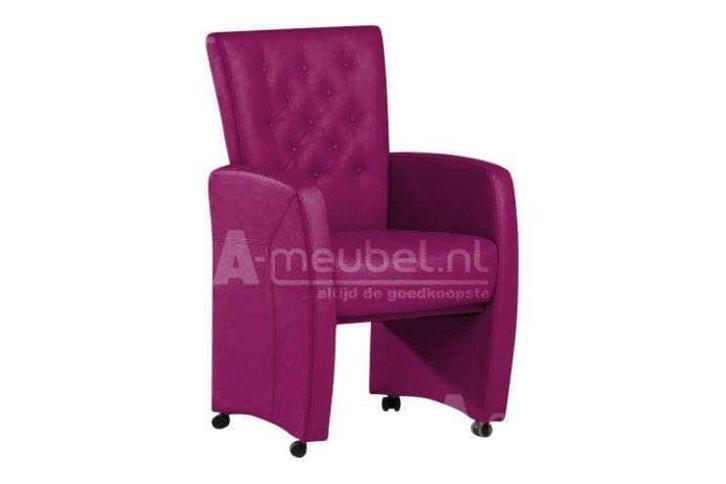 Eetkamerstoel Carina - eetkamerstoelen - Roze, Huis en Inrichting, Stoelen, Nieuw, Stof