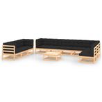 vidaXL 11-delige Loungeset met antracietkleurige kussens, Verzenden, Nieuw, Loungeset