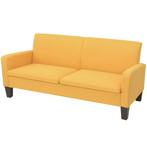 vidaXL Driezitsbank 180x65x76 cm geel, Huis en Inrichting, Banken | Bankstellen, Verzenden, 150 tot 200 cm, Stof, Driepersoons