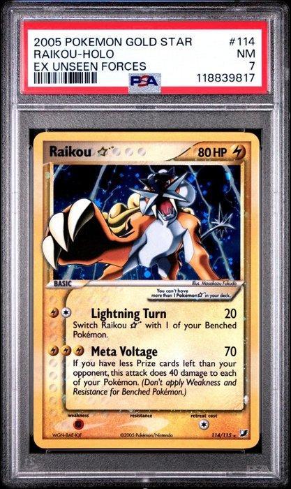 Pokémon - 1 Graded card - Raikou 114/115 Foil, Holo - PSA 7, Hobby en Vrije tijd, Verzamelkaartspellen | Pokémon