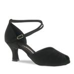 Zwarte Dansschoen met Peeptoe - Dames Latin, Salsaschoen - N, Verzenden, Nieuw