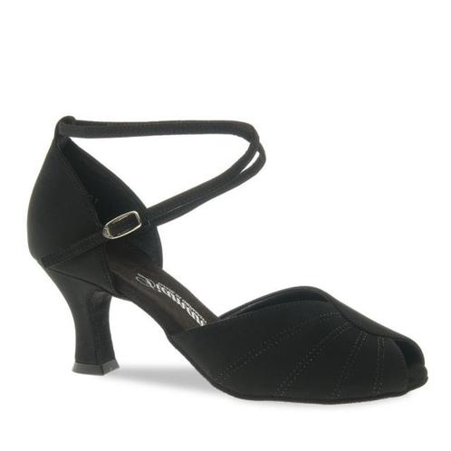 Zwarte Dansschoen met Peeptoe - Dames Latin, Salsaschoen - N, Sport en Fitness, Ballet, Verzenden