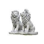 Leeuwen - stenen beelden - links en rechts - 35 cm, Ophalen of Verzenden, Nieuw