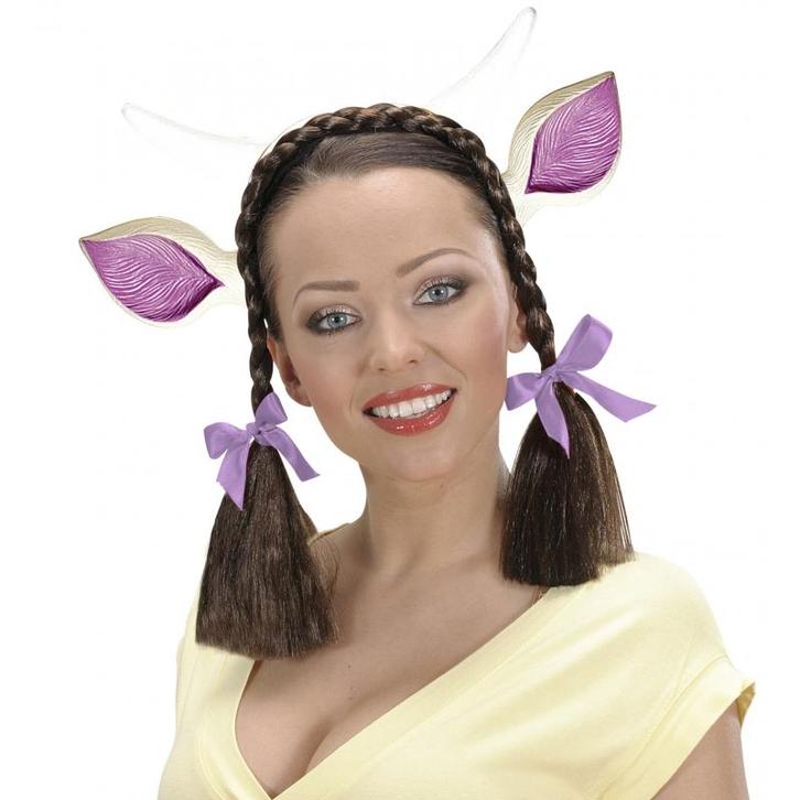 Carnavals koeien oortjes - Diadeems, Hobby en Vrije tijd, Feestartikelen, Ophalen of Verzenden