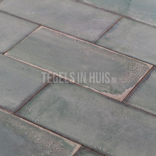 Wandtegel esens 15x30 mare groen glans genuanceerd, Doe-het-zelf en Verbouw, Tegels, Wandtegels, Nieuw, 10 m² of meer, Ophalen