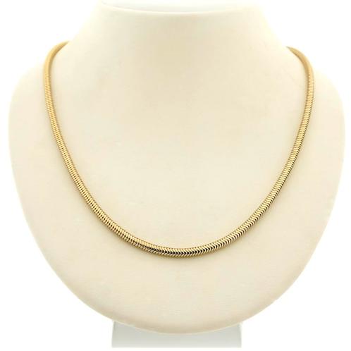Gouden slangenschakel ketting | 45,5 cm (unisex) (unisex), Sieraden, Tassen en Uiterlijk, Kettingen, Overige kleuren, Gebruikt