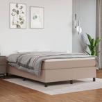 vidaXL Boxspring met matras kunstleer cappuccinokleurig, Overige materialen, Bruin, Verzenden, Nieuw