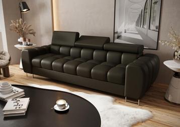 Luxe leren sofa | echt leder | bankstel beschikbaar voor biedingen