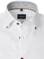 Venti Wit Overhemd Button Down Boord Met Puzzelstuk Motief, Kleding | Heren, Overhemden, Verzenden, Nieuw, Wit