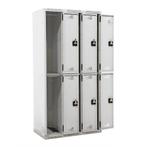 Gebruikte Lockerkasten 6 deuren (codeslot), Huis en Inrichting, Kasten | Lockerkasten, Ophalen of Verzenden, Gebruikt