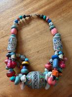 Halsketting met sierornamenten - Marokko - zilveren draden -