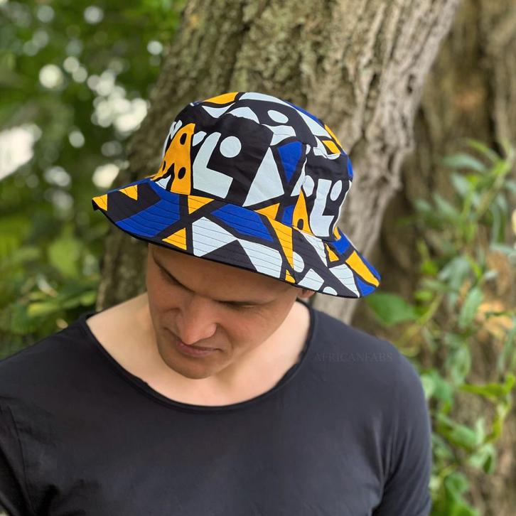 Bucket hat / Vissershoedje met Afrikaanse print - Samakaka b, Kleding | Heren, Hoeden en Petten, Nieuw, Ophalen of Verzenden