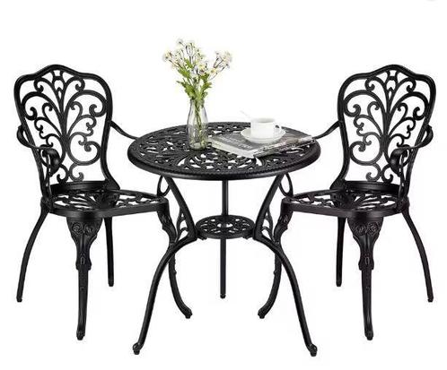 3-delige Bistroset – Aluminium Tuintafel & 2 Stoelen Set, Tuin en Terras, Tuinstoelen, Nieuw, Verzenden