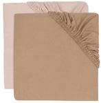 Jollein Jersey Wild Rose / Biscuit 60 x 120 cm 2 Stuks, Verzenden, Nieuw