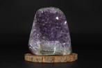 amethist Geode - Hoogte: 110 mm - Breedte: 100 mm- 1145 g -, Verzamelen, Mineralen en Fossielen