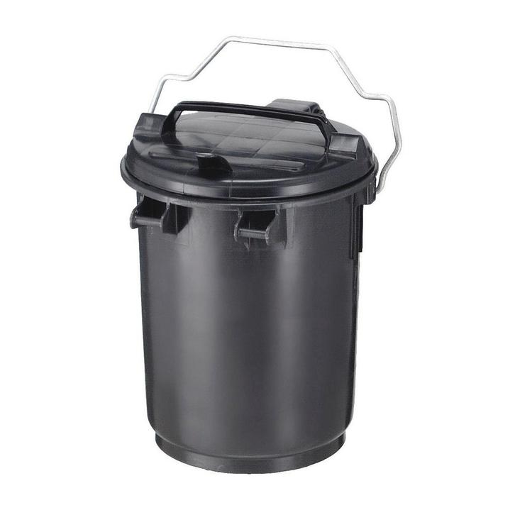Kunststof afvalemmer 35 liter grijs met beugel, Huis en Inrichting, Woonaccessoires | Prullenbakken, Nieuw, 30 tot 40 liter, Kunststof