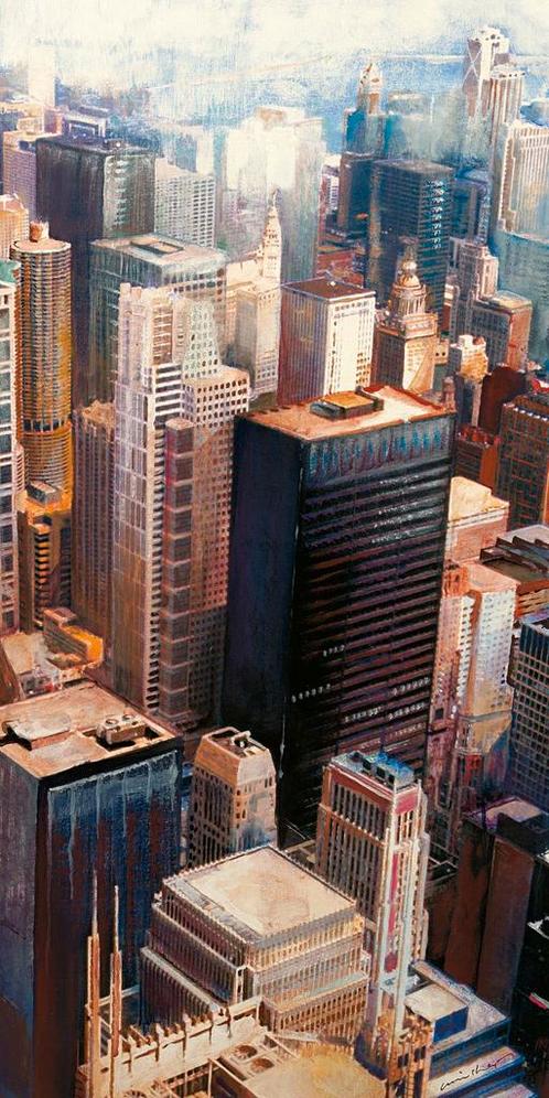 Kunstdruk Wulf Reinshagen - Chicago II 50x100cm, Huis en Inrichting, Woonaccessoires | Schilderijen, Tekeningen en Foto's, Nieuw