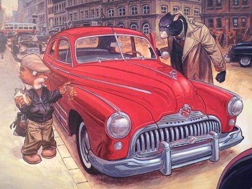 Guarnido, Juanjo - 1 Offset Print - Blacksad - La Buick, Boeken, Strips | Comics