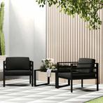 vidaXL Eenzitsbank met kussens aluminium antracietkleurig, Tuin en Terras, Verzenden, Nieuw, Overige materialen