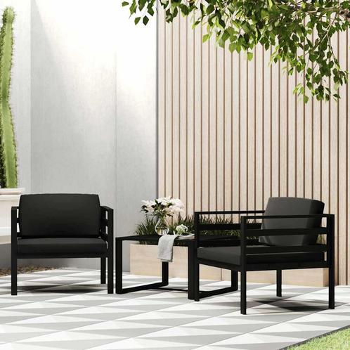 vidaXL Eenzitsbank met kussens aluminium antracietkleurig, Tuin en Terras, Tuinsets en Loungesets, Nieuw, Overige materialen, Verzenden