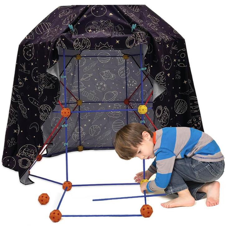 Fort bouwpakket XXL met 150 onderdelen. Incl. 2 kleden, Kinderen en Baby's, Speelgoed | Educatief en Creatief, Nieuw, Ophalen of Verzenden