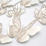 Cake topper 3D decoratie vlinders of muur decoratie met, Nieuw, Ophalen of Verzenden
