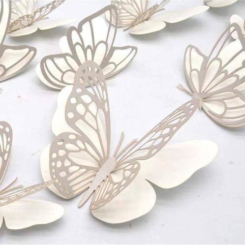 Cake topper 3D decoratie vlinders of muur decoratie met, Hobby en Vrije tijd, Knutselen, Ophalen of Verzenden