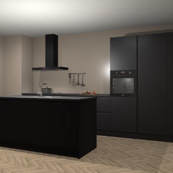 Zwarte greeploze keuken Sevilla 36419, Huis en Inrichting, Keuken | Complete keukens, Verzenden