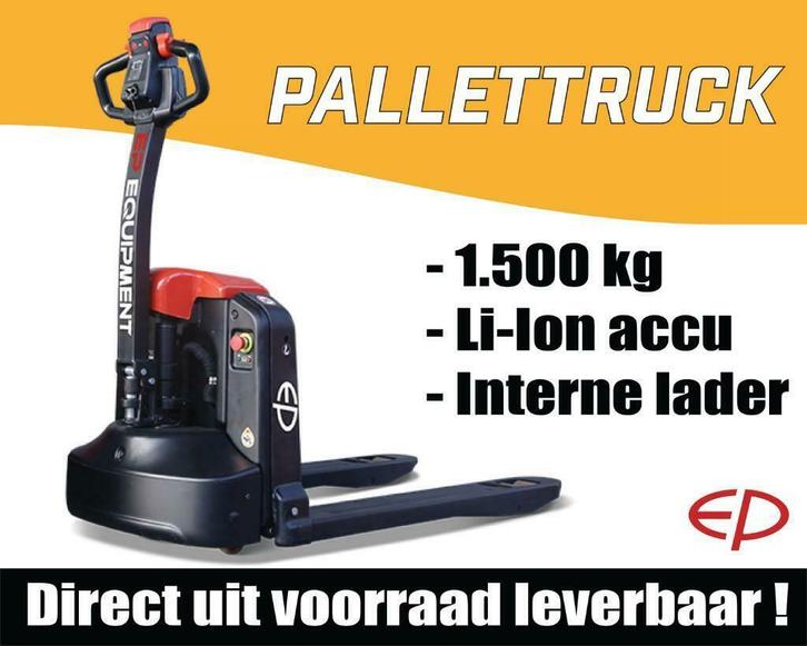 Elektrische Li-Ion pallettruck 1.500 kg, Zakelijke goederen, Machines en Bouw | Heftrucks en Intern transport, Palletwagen, Elektrisch