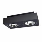Plafondspot  2x AR111 - ES111 GU10 Zwart, Verzenden, Nieuw, Trendy verlichting