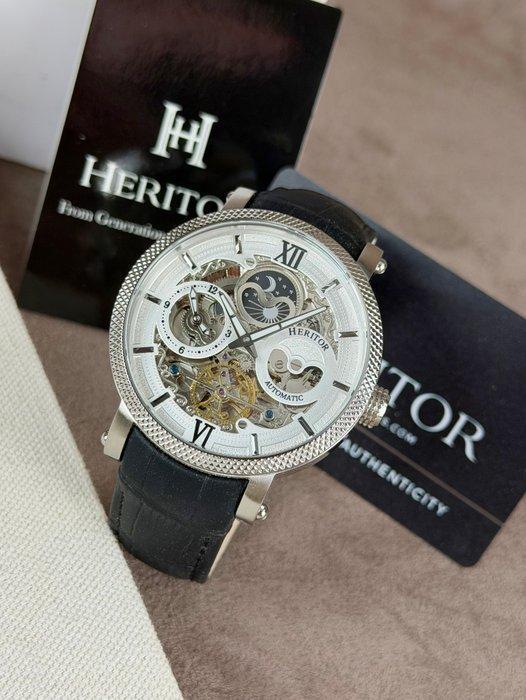 Heritor - Aries Skeleton Dial - Black/White - Zonder, Sieraden, Tassen en Uiterlijk, Horloges | Heren