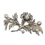 Vintage antique Victorian anno 1840, Flower branch - Broche, Sieraden, Tassen en Uiterlijk, Antieke sieraden