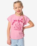 HEMA Kinder T-shirt jersey drinks roze, Verzenden, Nieuw