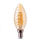 LED Filament E14 Kaars 2W Dimbaar Amber 2400K, Huis en Inrichting, Verzenden, Nieuw, E14 (klein)