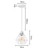 Vintage Industriële Hanglamp – Smeedijzeren Diamant Design, Huis en Inrichting, Lampen | Hanglampen, Verzenden, Nieuw